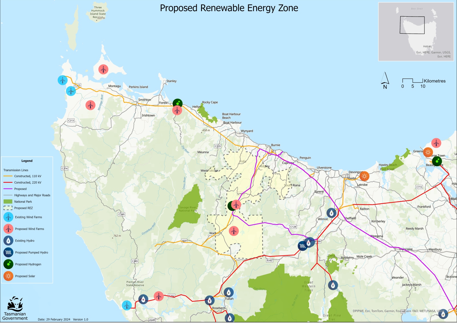 Proposed Renewable Energy Zone map